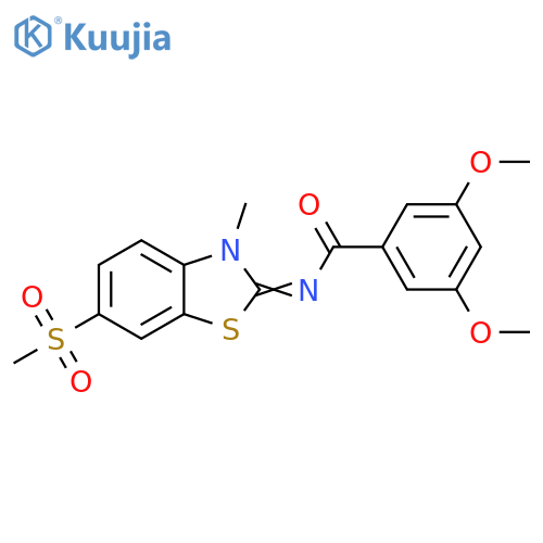 N-(2Z)-6-methanesulfonyl-3-methyl-2,3-dihydro-1,3-benzothiazol-2-ylidene-3,5-dimethoxybenzamide structure