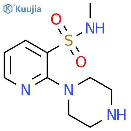 3-PYRIDINESULFONAMIDE, N-METHYL-2-(1-PIPERAZINYL)- structure