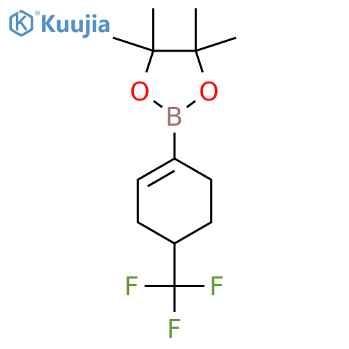 4,4,5,5-tetramethyl-2-(4-(trifluoromethyl)cyclohex-1-en-1-yl)-1,3,2-dioxaborolane structure