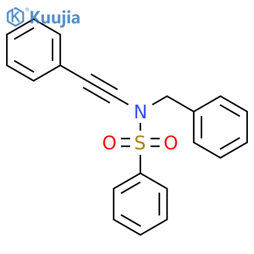 Benzenesulfonamide, N-(phenylethynyl)-N-(phenylmethyl)- structure
