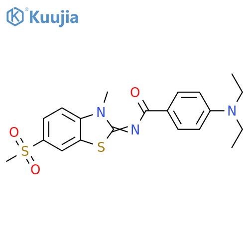 4-(diethylamino)-N-(2Z)-6-methanesulfonyl-3-methyl-2,3-dihydro-1,3-benzothiazol-2-ylidenebenzamide structure