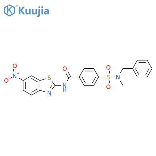4-benzyl(methyl)sulfamoyl-N-(6-nitro-1,3-benzothiazol-2-yl)benzamide structure