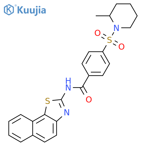 4-(2-methylpiperidin-1-yl)sulfonyl-N-{naphtho2,1-d1,3thiazol-2-yl}benzamide structure