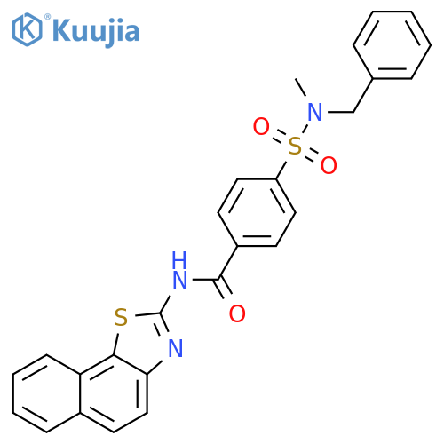 4-benzyl(methyl)sulfamoyl-N-{naphtho2,1-d1,3thiazol-2-yl}benzamide structure