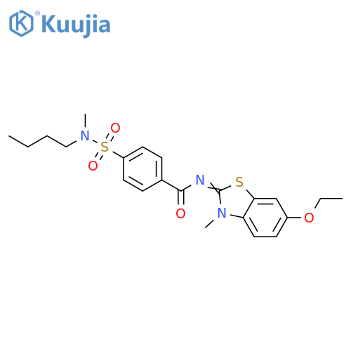 4-butyl(methyl)sulfamoyl-N-(2E)-6-ethoxy-3-methyl-2,3-dihydro-1,3-benzothiazol-2-ylidenebenzamide structure