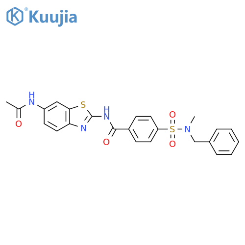 4-benzyl(methyl)sulfamoyl-N-(6-acetamido-1,3-benzothiazol-2-yl)benzamide structure