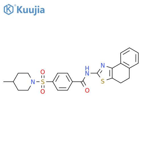 4-(4-methylpiperidin-1-yl)sulfonyl-N-{4H,5H-naphtho1,2-d1,3thiazol-2-yl}benzamide structure