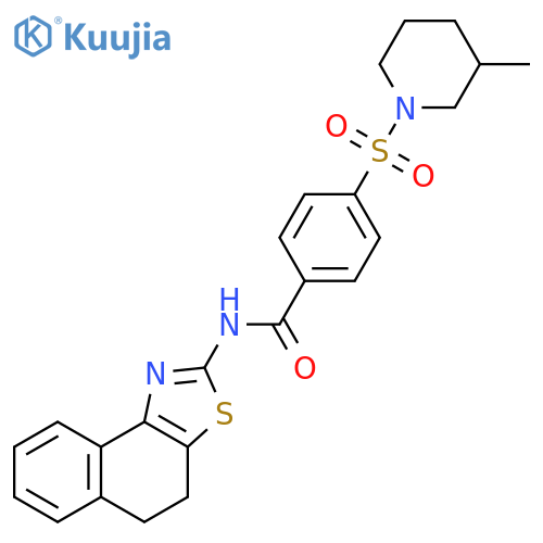 4-(3-methylpiperidin-1-yl)sulfonyl-N-{4H,5H-naphtho1,2-d1,3thiazol-2-yl}benzamide structure