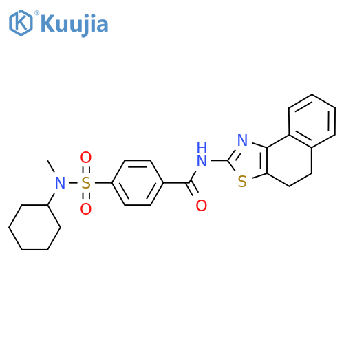 4-cyclohexyl(methyl)sulfamoyl-N-{4H,5H-naphtho1,2-d1,3thiazol-2-yl}benzamide structure