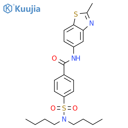 4-(dibutylsulfamoyl)-N-(2-methyl-1,3-benzothiazol-5-yl)benzamide structure