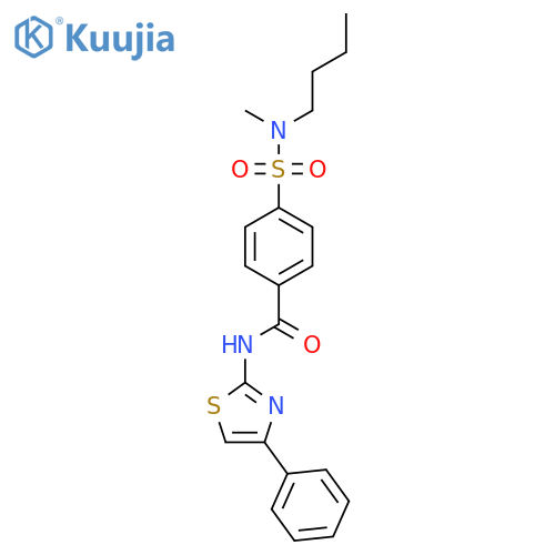 4-butyl(methyl)sulfamoyl-N-(4-phenyl-1,3-thiazol-2-yl)benzamide structure
