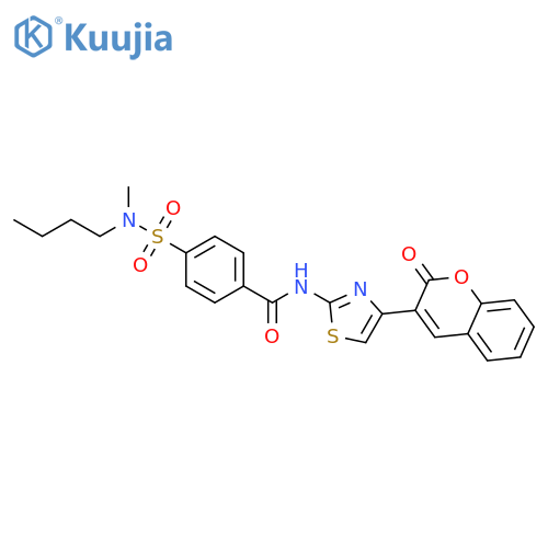 4-butyl(methyl)sulfamoyl-N-4-(2-oxo-2H-chromen-3-yl)-1,3-thiazol-2-ylbenzamide structure