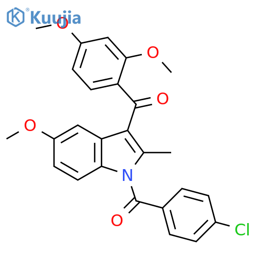 1H-Indole,1-(4-chlorobenzoyl)-3-(2,4-dimethoxybenzoyl)-5-methoxy-2-methyl- structure