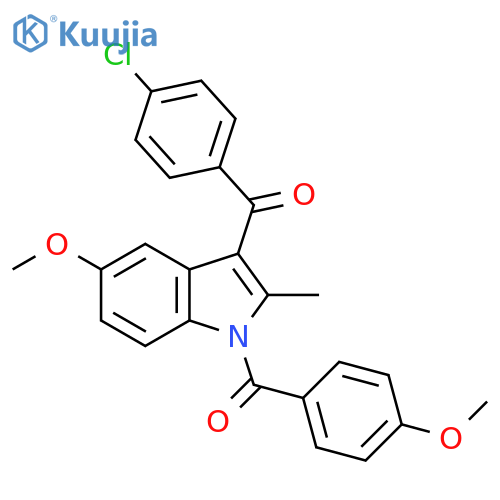 1H-Indole,3-(4-chlorobenzoyl)-5-methoxy-1-(4-methoxybenzoyl)-2-methyl- structure