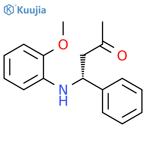 2-Butanone, 4-[(2-methoxyphenyl)amino]-4-phenyl-, (4R)- structure