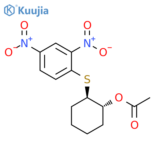 Cyclohexanol, 2-[(2,4-dinitrophenyl)thio]-, acetate (ester), trans- (9CI) structure