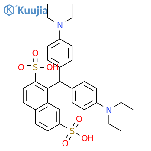 1-[bis[4-(diethylamino)phenyl]methyl]naphthalene-2,7-disulphonic acid structure