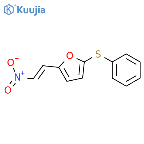 Furan, 2-(2-nitroethenyl)-5-(phenylthio)- structure
