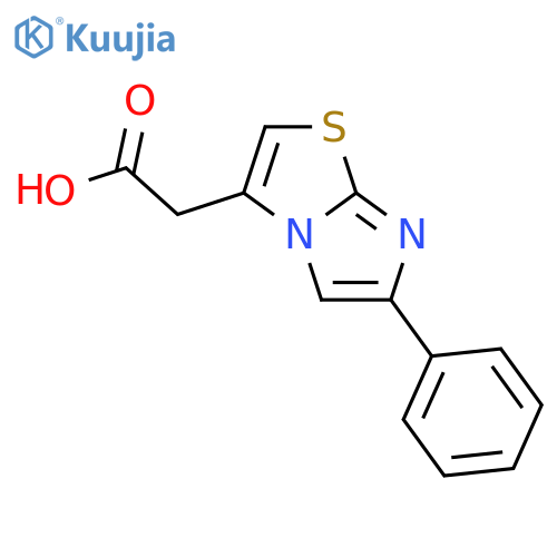 2-{6-phenylimidazo2,1-b1,3thiazol-3-yl}acetic acid structure