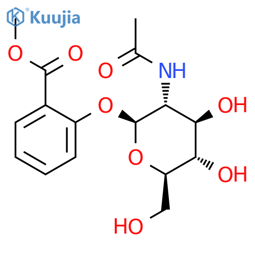 2-Methoxycarbonylphenyl 2-acetamido-2-deoxy-beta-D-glucopyranoside structure
