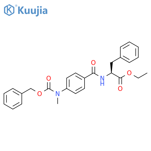 L-Phenylalanine, N-[4-[methyl[(phenylmethoxy)carbonyl]amino]benzoyl]-,ethyl ester structure