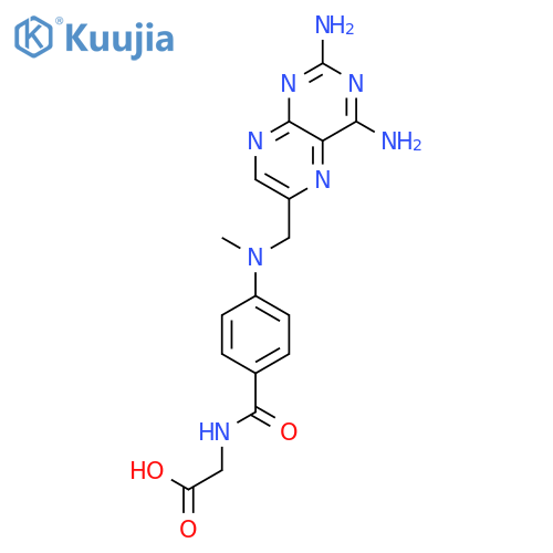 N-[(4-{[(2,4-diaminopteridin-6-yl)methyl](methyl)amino}phenyl)carbonyl]glycine structure