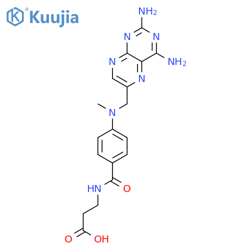 N-[(4-{[(2,4-diaminopteridin-6-yl)methyl](methyl)amino}phenyl)carbonyl]-beta-alanine structure
