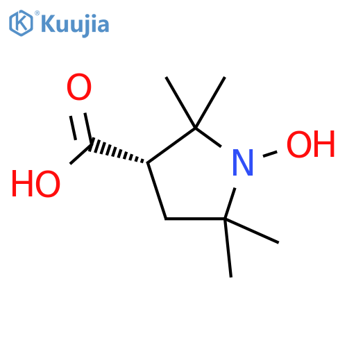 (-)-3-CARBOXY-2,2,5,5-TETRAMETHYLPYRROLIDINYL-1-OXY structure