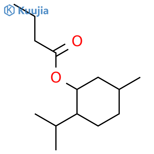 Butanoic acid,(1R,2S,5R)-5-methyl-2-(1-methylethyl)cyclohexyl ester structure