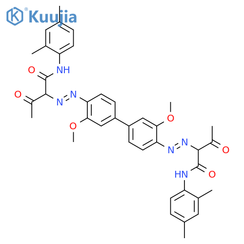 Butanamide,2,2'-[(3,3'-dimethoxy[1,1'-biphenyl]-4,4'-diyl)bis(2,1-diazenediyl)]bis[N-(2,4-dimethylphenyl)-3-oxo- structure