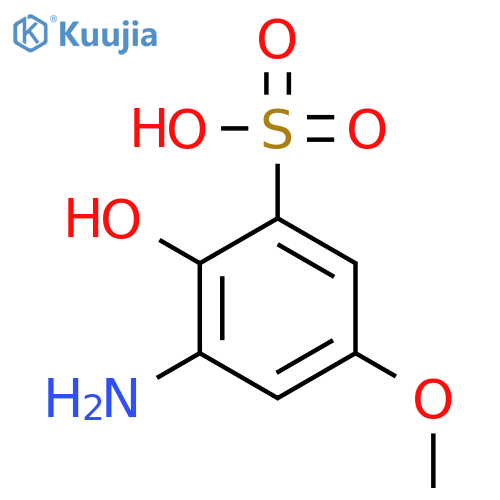 2-hydroxy-3-amino-5-methoxybenzenesulfonic acid structure
