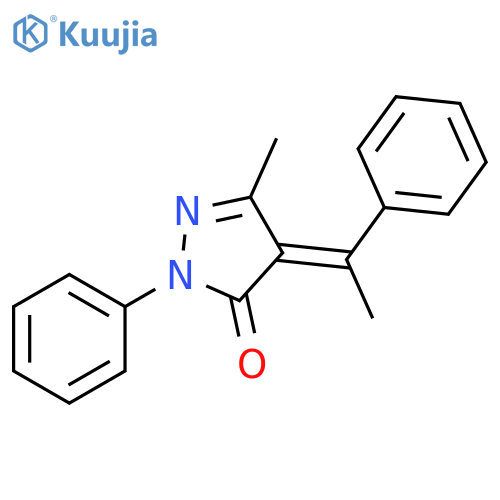 3H-Pyrazol-3-one,2,4-dihydro-5-methyl-2-phenyl-4-(1-phenylethylidene)-, (E)- structure