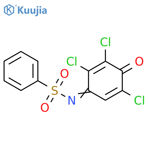 Benzenesulfonamide,N-(2,3,5-trichloro-4-oxo-2,5-cyclohexadien-1-ylidene)- structure