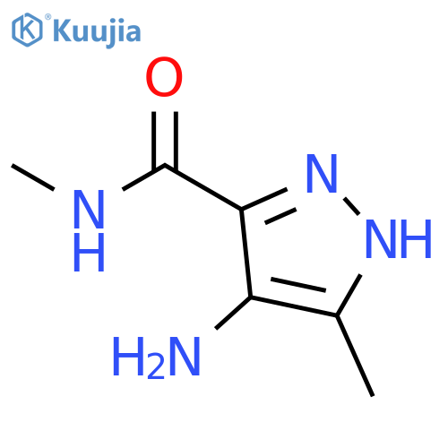 4-amino-N,3-dimethyl-1H-pyrazole-5-carboxamide structure