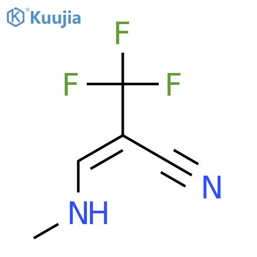 2-Propenenitrile, 3-(methylamino)-2-(trifluoromethyl)-, (2E)- structure