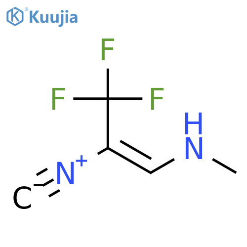 1-PROPEN-1-AMINE, 3,3,3-TRIFLUORO-2-ISOCYANO-N-METHYL-, (1E)- structure