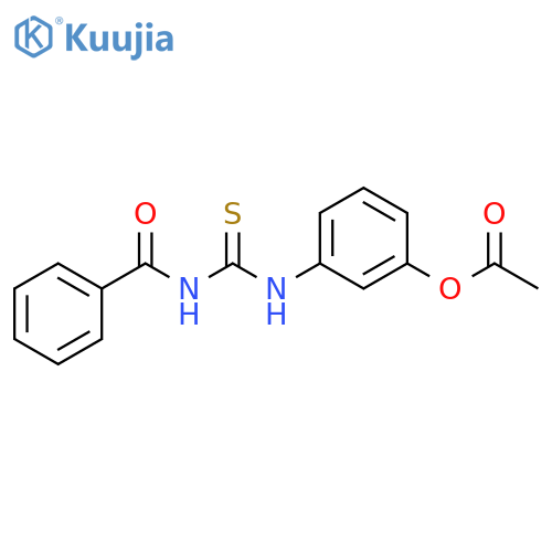 Benzamide, N-[[[3-(acetyloxy)phenyl]amino]thioxomethyl]- structure