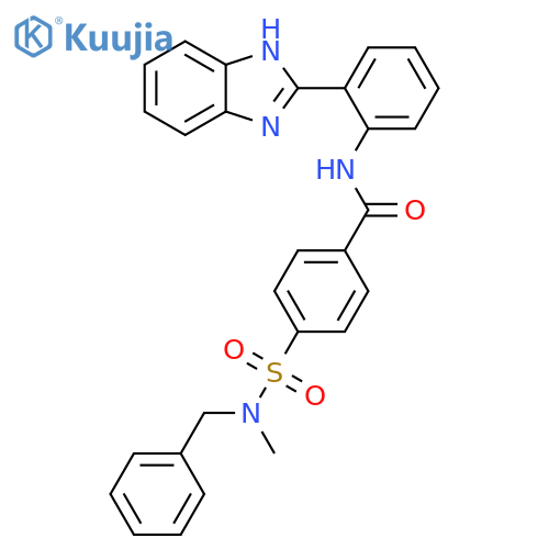 N-2-(1H-1,3-benzodiazol-2-yl)phenyl-4-benzyl(methyl)sulfamoylbenzamide structure