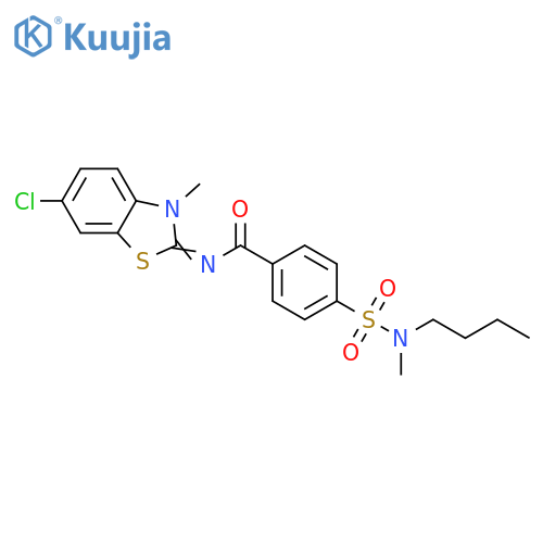 4-butyl(methyl)sulfamoyl-N-(2E)-6-chloro-3-methyl-2,3-dihydro-1,3-benzothiazol-2-ylidenebenzamide structure
