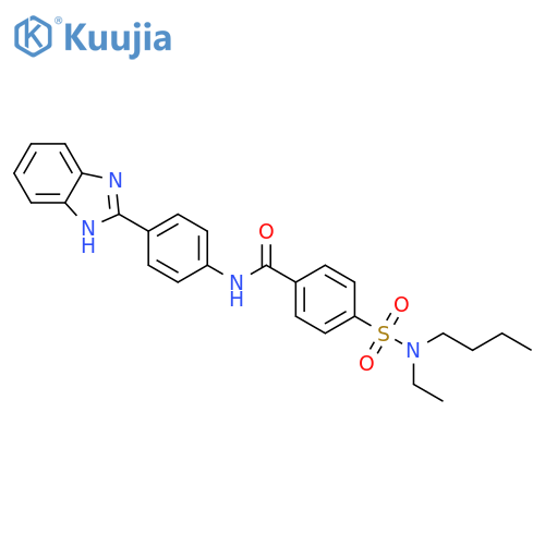 N-4-(1H-1,3-benzodiazol-2-yl)phenyl-4-butyl(ethyl)sulfamoylbenzamide structure