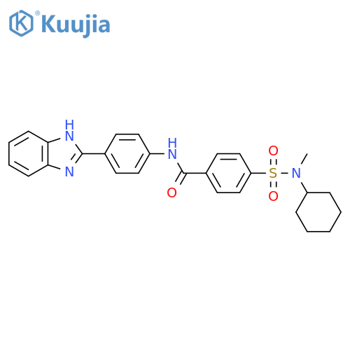N-[4-(1H-1,3-benzodiazol-2-yl)phenyl]-4-[cyclohexyl(methyl)sulfamoyl]benzamide structure