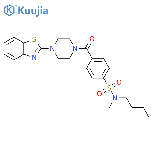 4-4-(1,3-benzothiazol-2-yl)piperazine-1-carbonyl-N-butyl-N-methylbenzene-1-sulfonamide structure