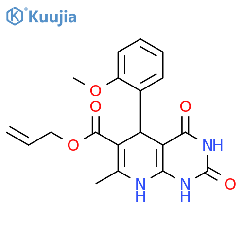 prop-2-en-1-yl 5-(2-methoxyphenyl)-7-methyl-2,4-dioxo-1H,2H,3H,4H,5H,8H-pyrido2,3-dpyrimidine-6-carboxylate structure