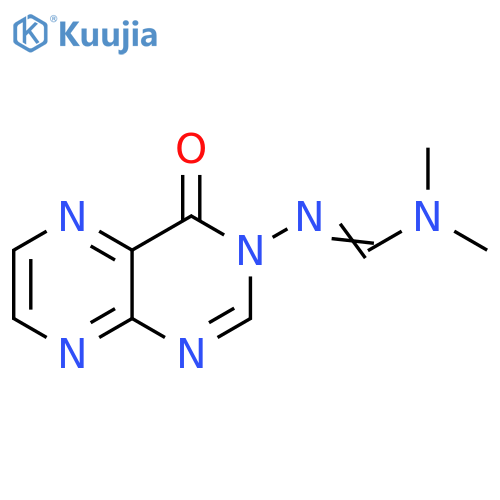 (E)-N,N-dimethyl-N'-(4-oxo-3,4-dihydropteridin-3-yl)methanimidamide structure