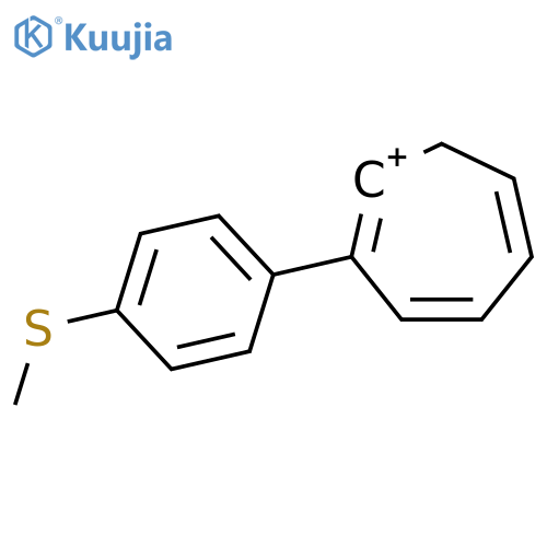 Cycloheptatrienylium, [4-(methylthio)phenyl]- structure
