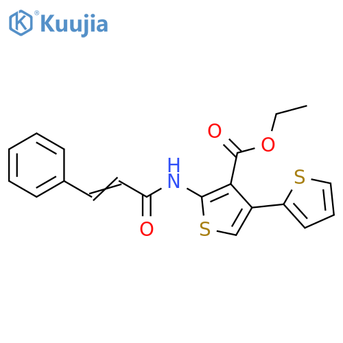 ethyl 5'-(2E)-3-phenylprop-2-enamido-2,3'-bithiophene-4'-carboxylate structure
