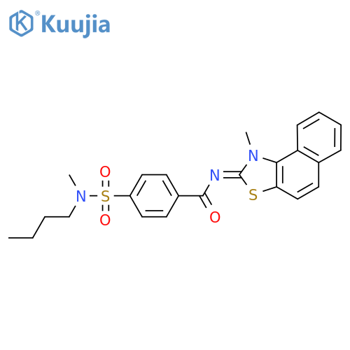 4-butyl(methyl)sulfamoyl-N-(2Z)-1-methyl-1H,2H-naphtho1,2-d1,3thiazol-2-ylidenebenzamide structure