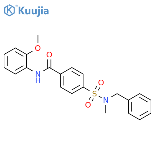 4-benzyl(methyl)sulfamoyl-N-(2-methoxyphenyl)benzamide structure