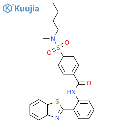 N-2-(1,3-benzothiazol-2-yl)phenyl-4-butyl(methyl)sulfamoylbenzamide structure