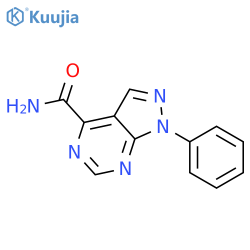 1H-Pyrazolo[3,4-d]pyrimidine-4-carboxamide, 1-phenyl- structure